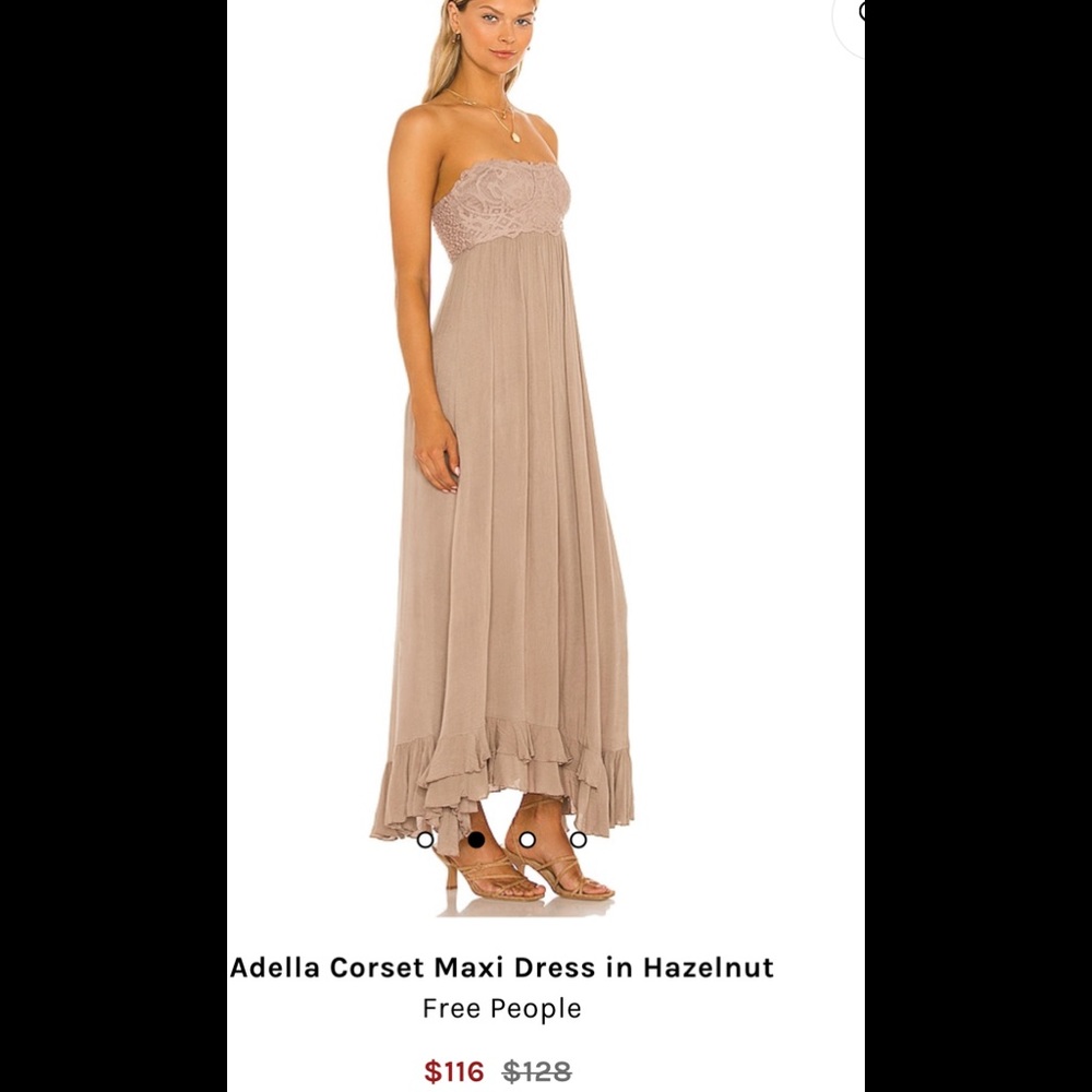 Free People Adella strapless maxi dress